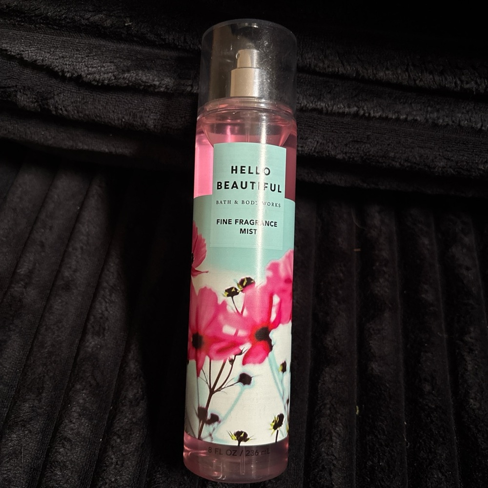 Bath & Body Works Hello Beautiful Mist with Pink and Green Design
